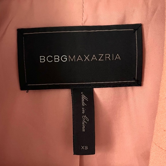 BCBGMaxAzria β’ peach moto open blazer jacket with knit stretch panels - Picture 16 of 16
